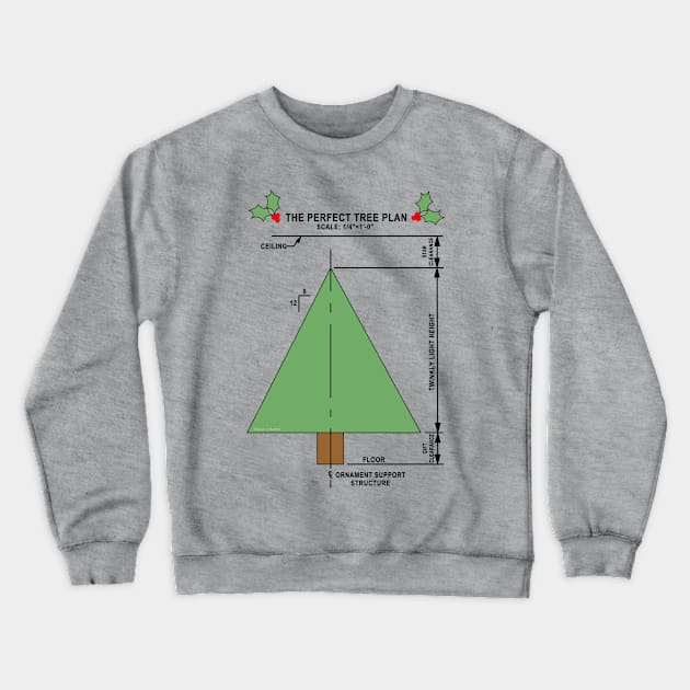 Perfect Christmas Tree Crewneck Sweatshirt by Barthol Graphics